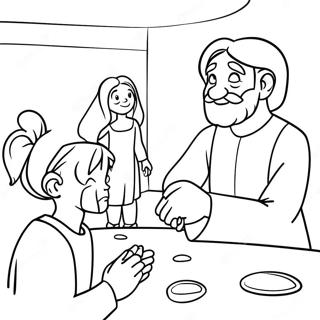 Page à colorier de l'histoire biblique de l'école du dimanche | Page de coloriage École du dimanche