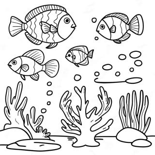 Page à colorier Récif de Corail | Page de coloriage Récif de corail
