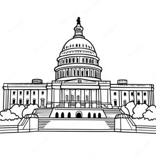 Page à colorier de monument de Washington DC | Page de coloriage Washington DC