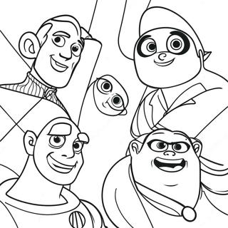 Page à colorier Personnages de Film Animé | Page de coloriage Film