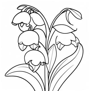 Page à colorier de muguet | Page de coloriage Muguet