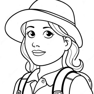 Page à colorier d'Amelia aventurière | Page de coloriage Amélia