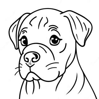 Page à colorier de chiot Cane Corso joueur | Page de coloriage Cane Corso