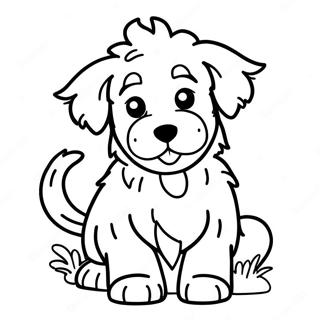 Page à colorier d'un Aussiedoodle joueur | Page de coloriage Aussiedoodle