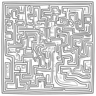 Page à colorier de labyrinthe pour enfants | Page de coloriage Labyrinthe