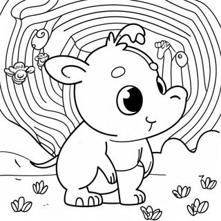 Page à colorier de labyrinthe amusant avec des animaux | Page de coloriage Labyrinthe