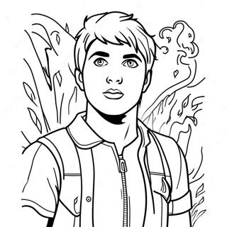 Page à colorier Percy Jackson | Page de coloriage Percy Jackson
