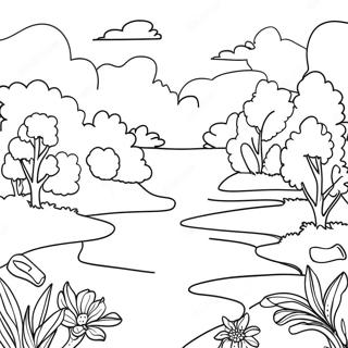 Page à colorier Paysage Coloré du New Jersey | Page de coloriage New Jersey