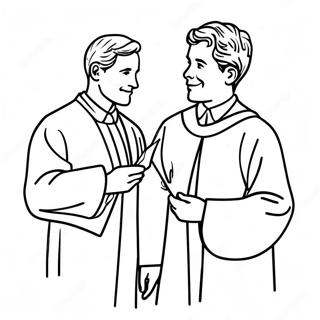 Page à colorier Cérémonie de Confirmation | Page de coloriage Confirmation