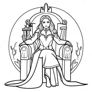 Trône de verre à colorier | Page de coloriage Trône de verre