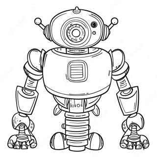 Page à colorier du robot métallique | Page de coloriage Métal