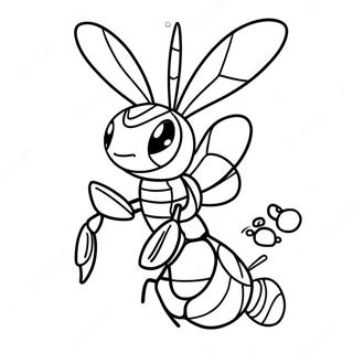 Page à colorier Beedrill | Page de coloriage Beedrill