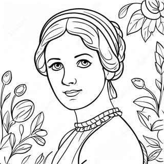Page à colorier de Jane Austen | Page de coloriage Jane Austen