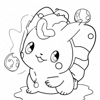 Page à colorier des personnages mignons de Pokémon | Page de coloriage Pokemon Géant