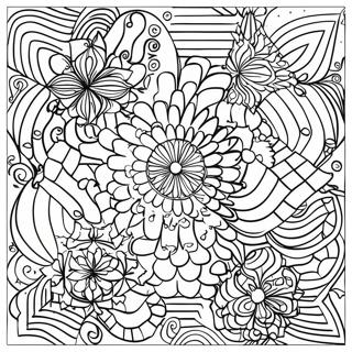 Page à colorier de motifs géométriques Op Art | Page de coloriage Art optique