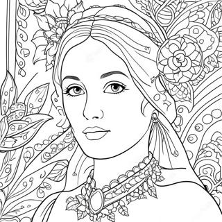 Page à colorier d'Isabella | Page de coloriage Isabella