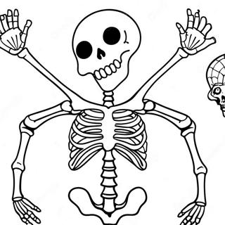 Page à colorier de squelette en rayons X | Page de coloriage Radiographie