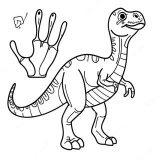 Page à colorier de dinosaure en rayons X | Page de coloriage Radiographie