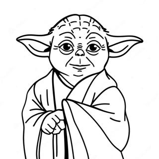 Page à colorier Yoda | Page de coloriage Yoda