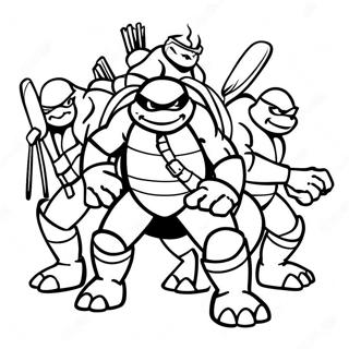 Avril Tortues Ninja Coloriages
