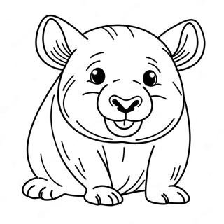 Page à colorier Wombat | Page de coloriage Wombat
