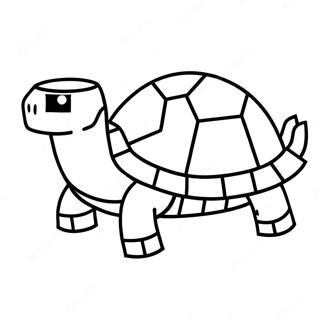 Page à colorier Tortue Minecraft | Page de coloriage Tortue Minecraft