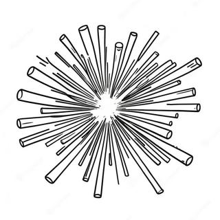 Page à colorier d'Explosion de Confettis Étincelants | Page de coloriage Confettis