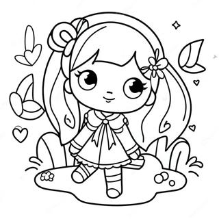 Page à colorier mignonne de la fille Gacha Life | Page de coloriage Gacha Life
