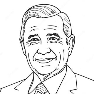 Page à colorier Président | Page de coloriage Président