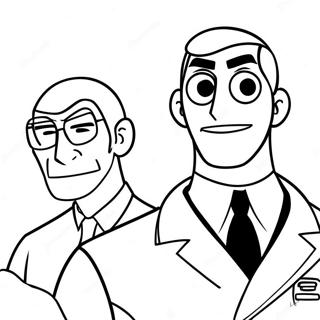 Feuille de coloriage d'espions déguisés | Page de coloriage Espions déguisés