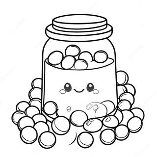 Page à colorier Pot de bonbons Skittles Colorés | Page de coloriage Skittles
