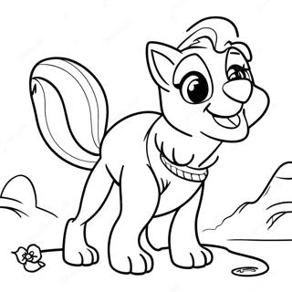 Skye dans une aventure colorée Page à colorier | Page de coloriage Skye