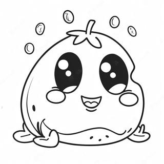 Page à colorier Haricots de dessin animé mignons | Page de coloriage Haricots