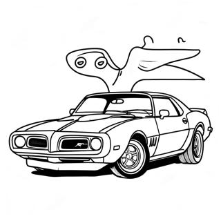 Page à colorier Voiture Classique Trans Am | Page de coloriage Trans Am