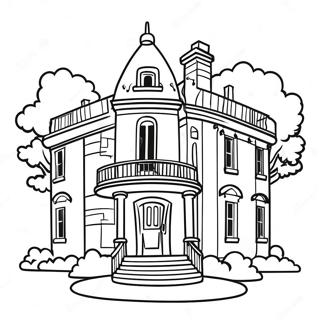 Page à colorier manoir | Page de coloriage Manoir