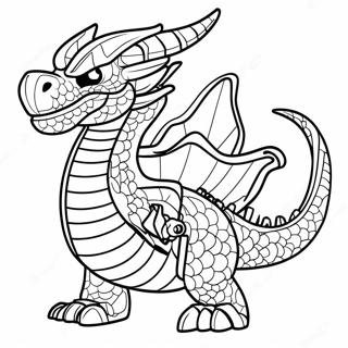 Page à colorier le dragon Ninjago | Page de coloriage Dragon Ninjago