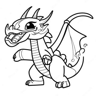 Page à colorier le dragon Ninjago cracheur de feu | Page de coloriage Dragon Ninjago
