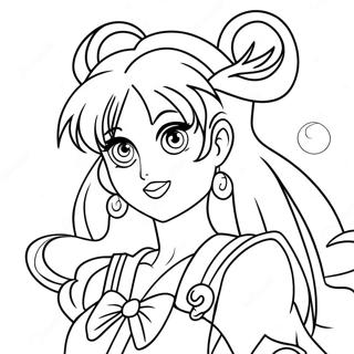 Page à colorier Sailor Pluto | Page de coloriage Sailor Pluto