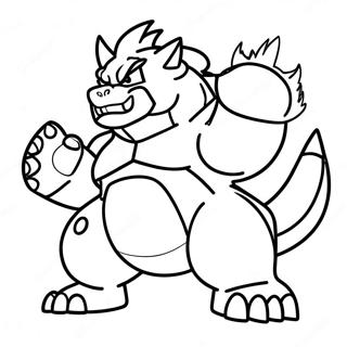 Page à colorier Incineroar de type Feu | Page de coloriage Incineroar