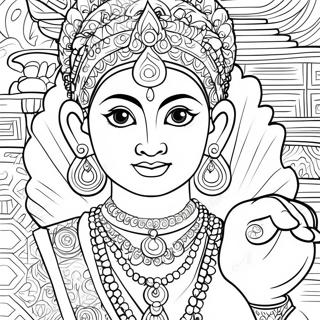 Page à colorier hindoue | Page de coloriage Hindou
