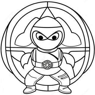 Page à colorier du logo Spy Ninjas | Page de coloriage Ninjas Espions