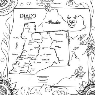 Page à colorier de la carte de l'État de l'Idaho | Page de coloriage Idaho