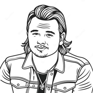 Page à colorier de Morgan Wallen | Page de coloriage Morgan Wallen