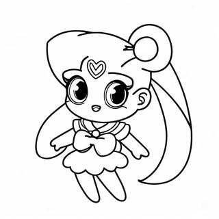Page à colorier de Chibi Sailor Moon | Page de coloriage Chibi Sailor Moon