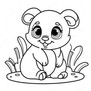 Page à colorier Bébé mammifères mignons | Page de coloriage Mammifère