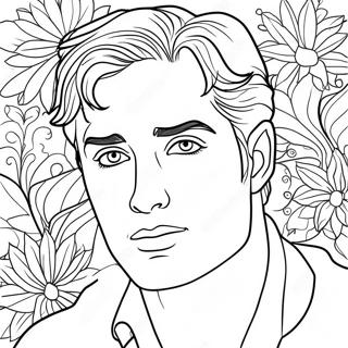 Page à colorier d'Edward Cullen | Page de coloriage Edward Cullen