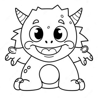 Page à colorier de Monstre Zéro amical | Page de coloriage Monstre Zéro