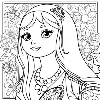 Aria à Colorier | Page de coloriage Aria