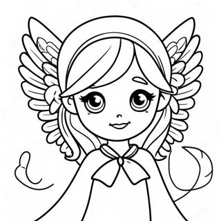 Aria avec des Ailes Magiques à Colorier | Page de coloriage Aria