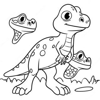 Page à colorier d'un dinosaure carnivore | Page de coloriage Dinosaur Carnivore